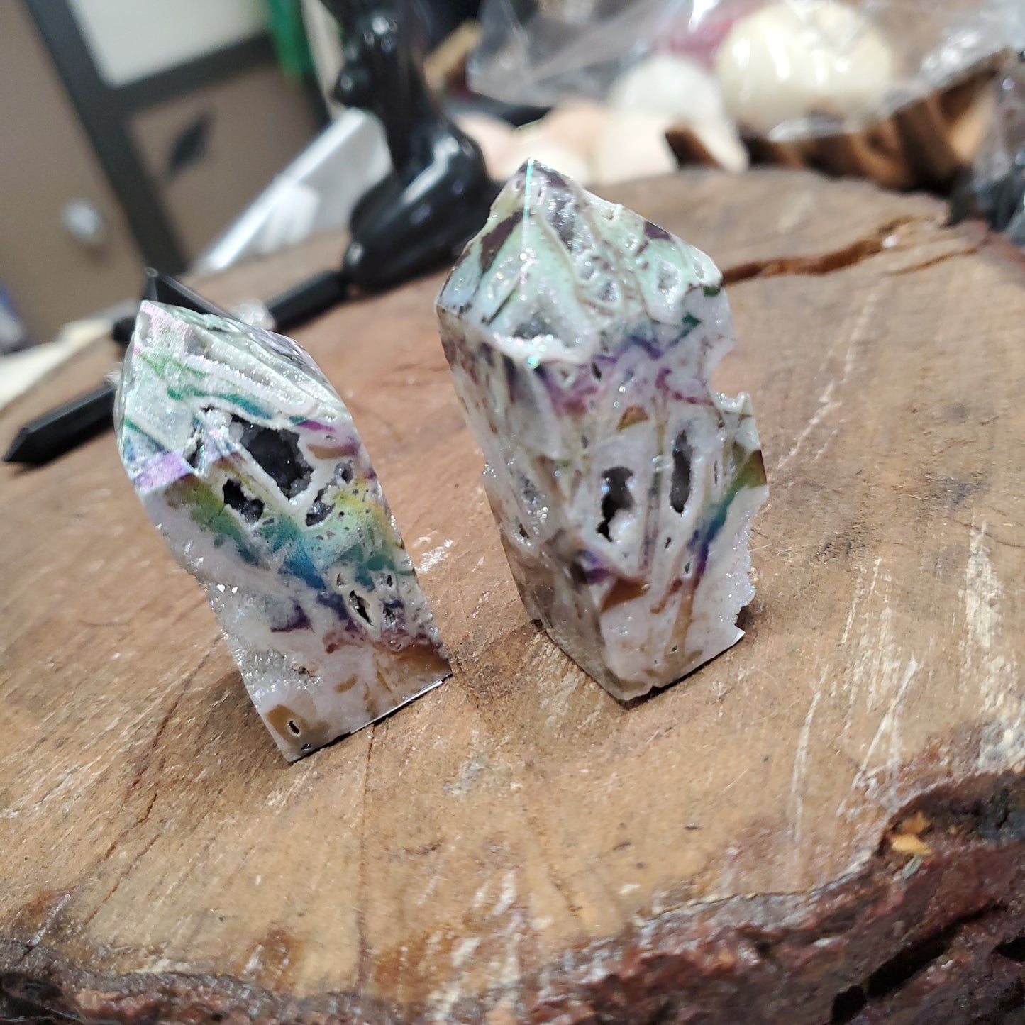Aura Sphalerite Druzy - Towers