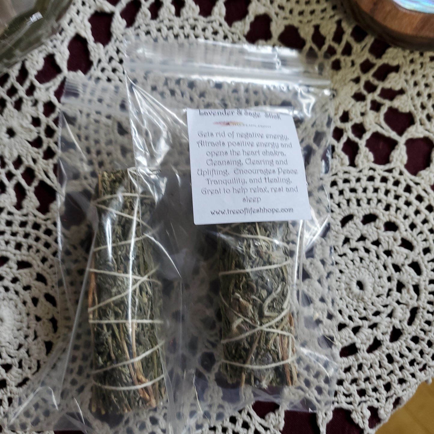 Lavender & White Sage Stick 4"