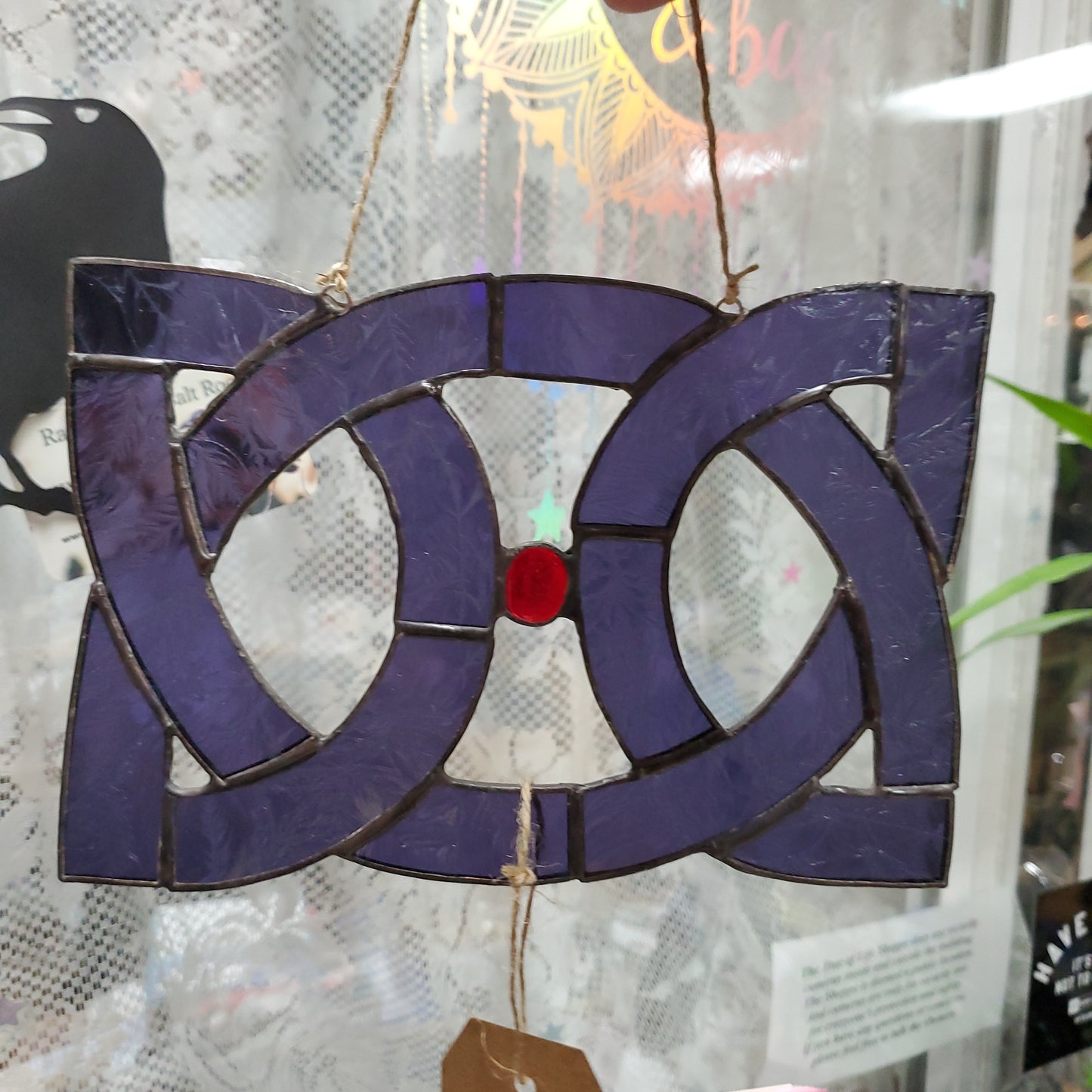 Purple Celtic Knot Stainedglass Sun Catcher - Locally Made