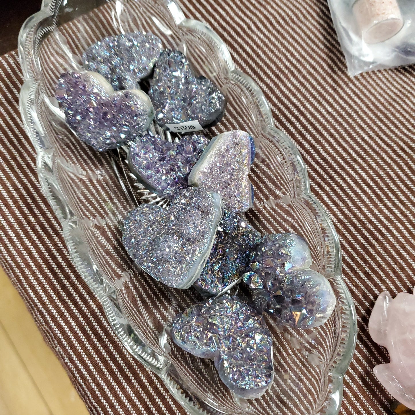 Trazi Amethyst Aura Druzy Heart Cluster