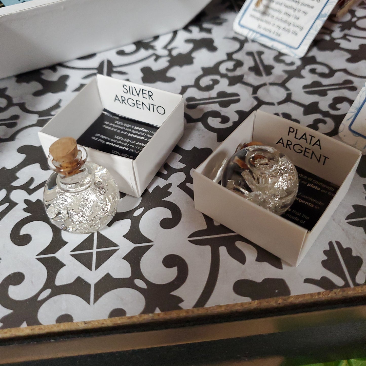 Silver Flakes Pocket
Spell Bottle