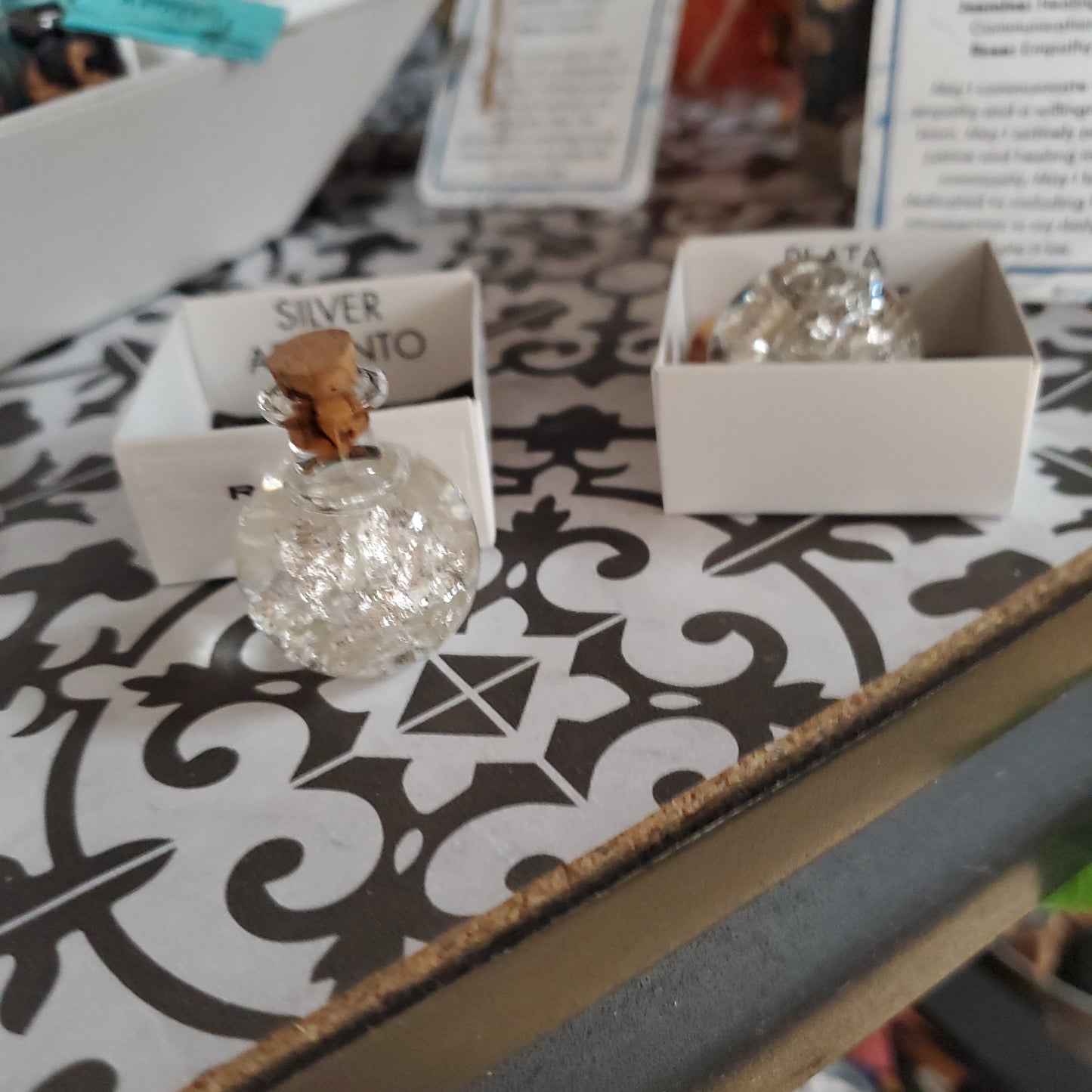 Silver Flakes Pocket
Spell Bottle