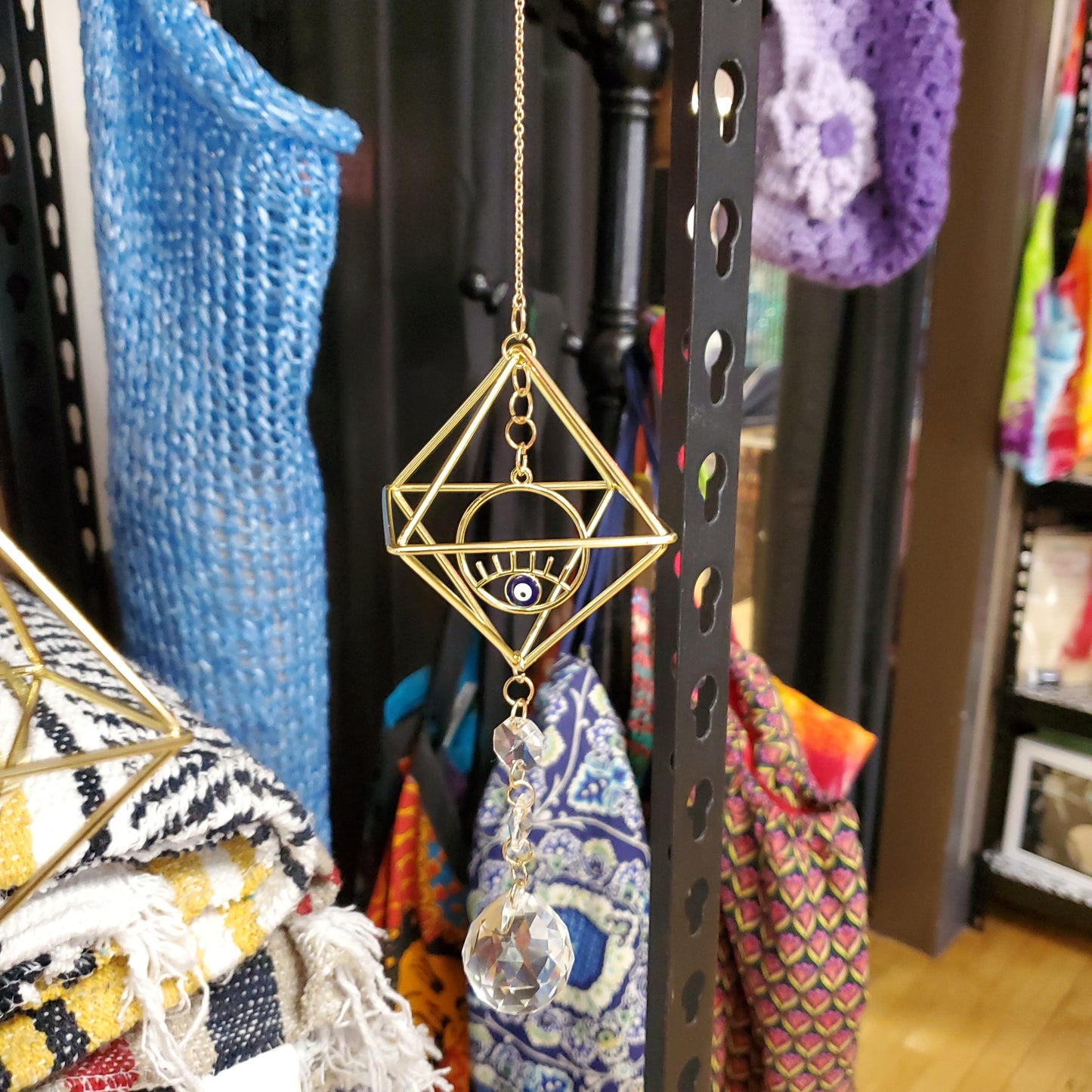 Pyramid Evil Eye Suncatcher