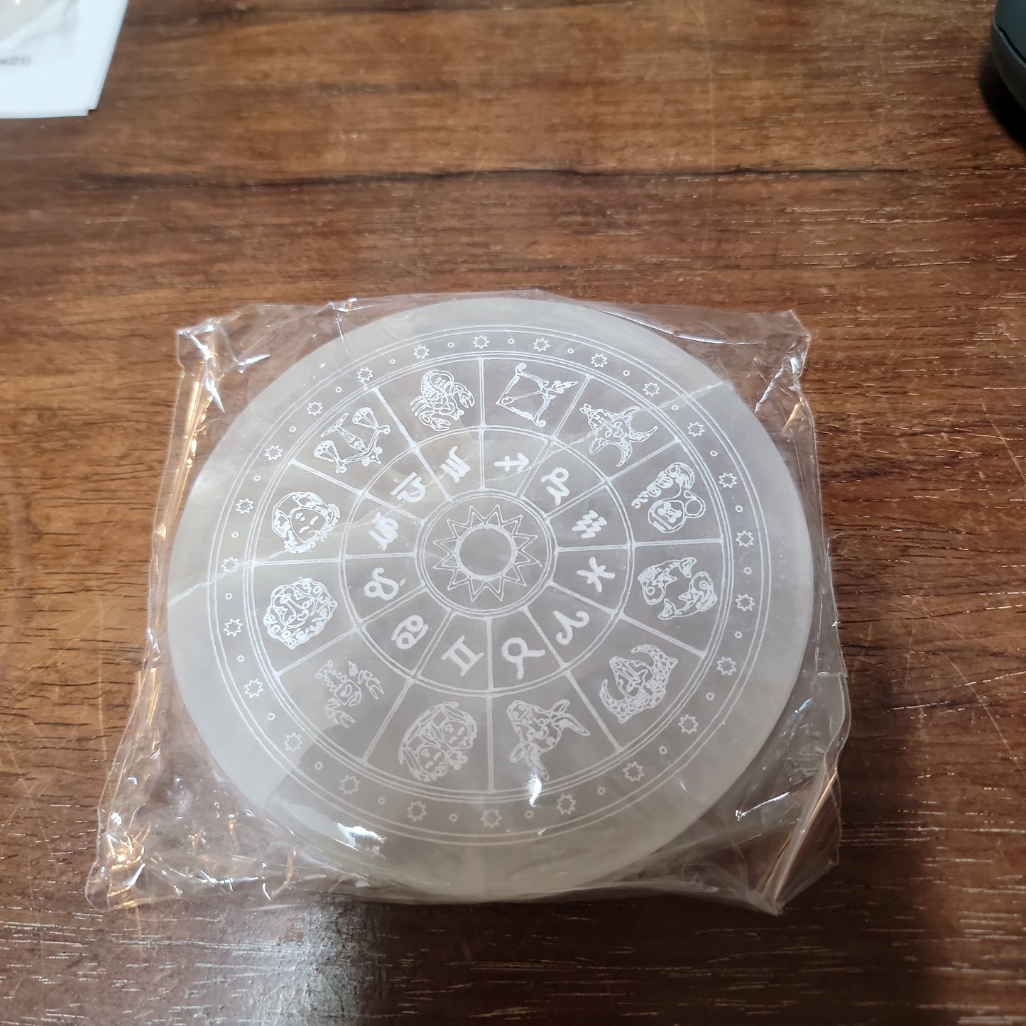 Selenite Zodiac Charging Crystal