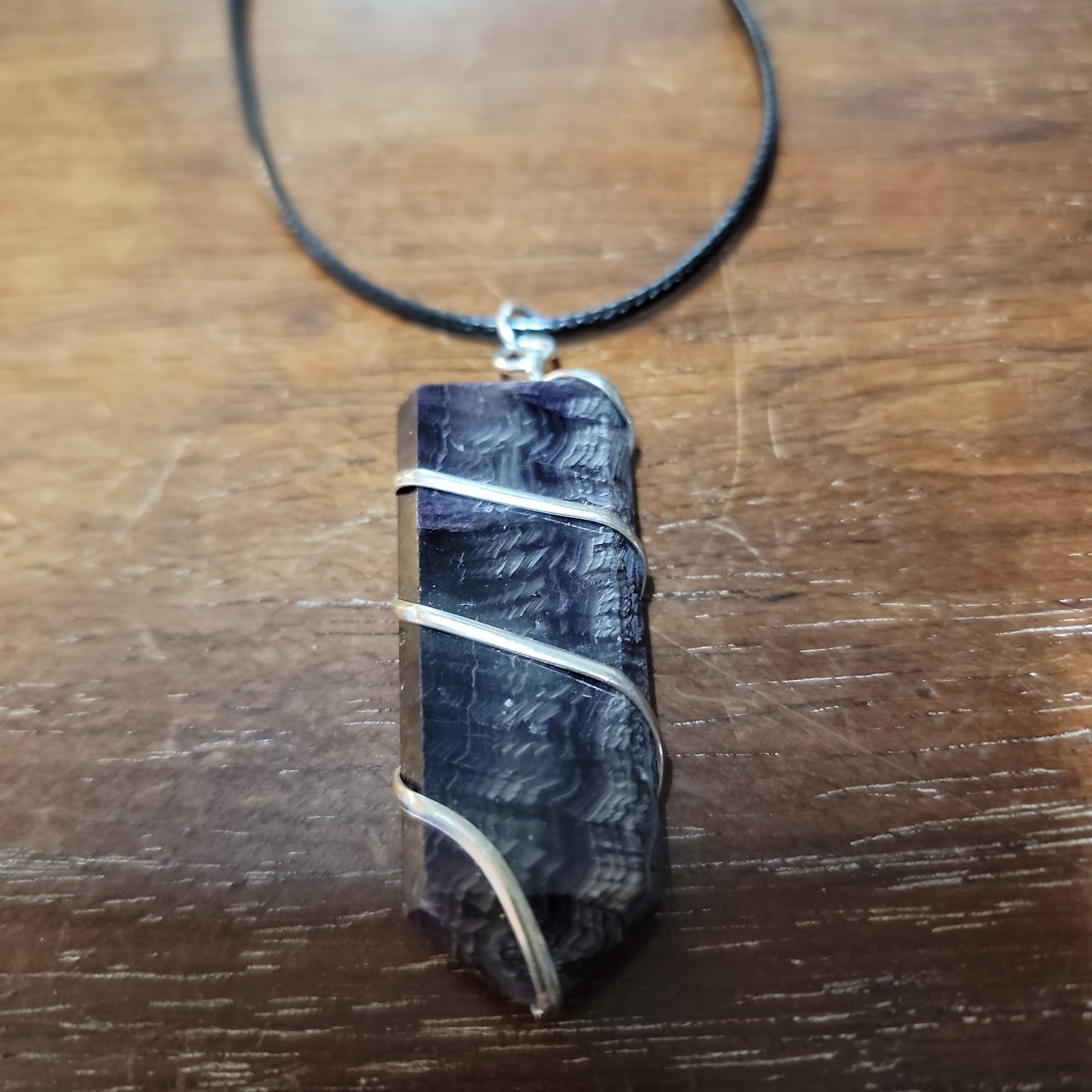 Flat Stone Wire Wrapped Gemstone Pendants - Various