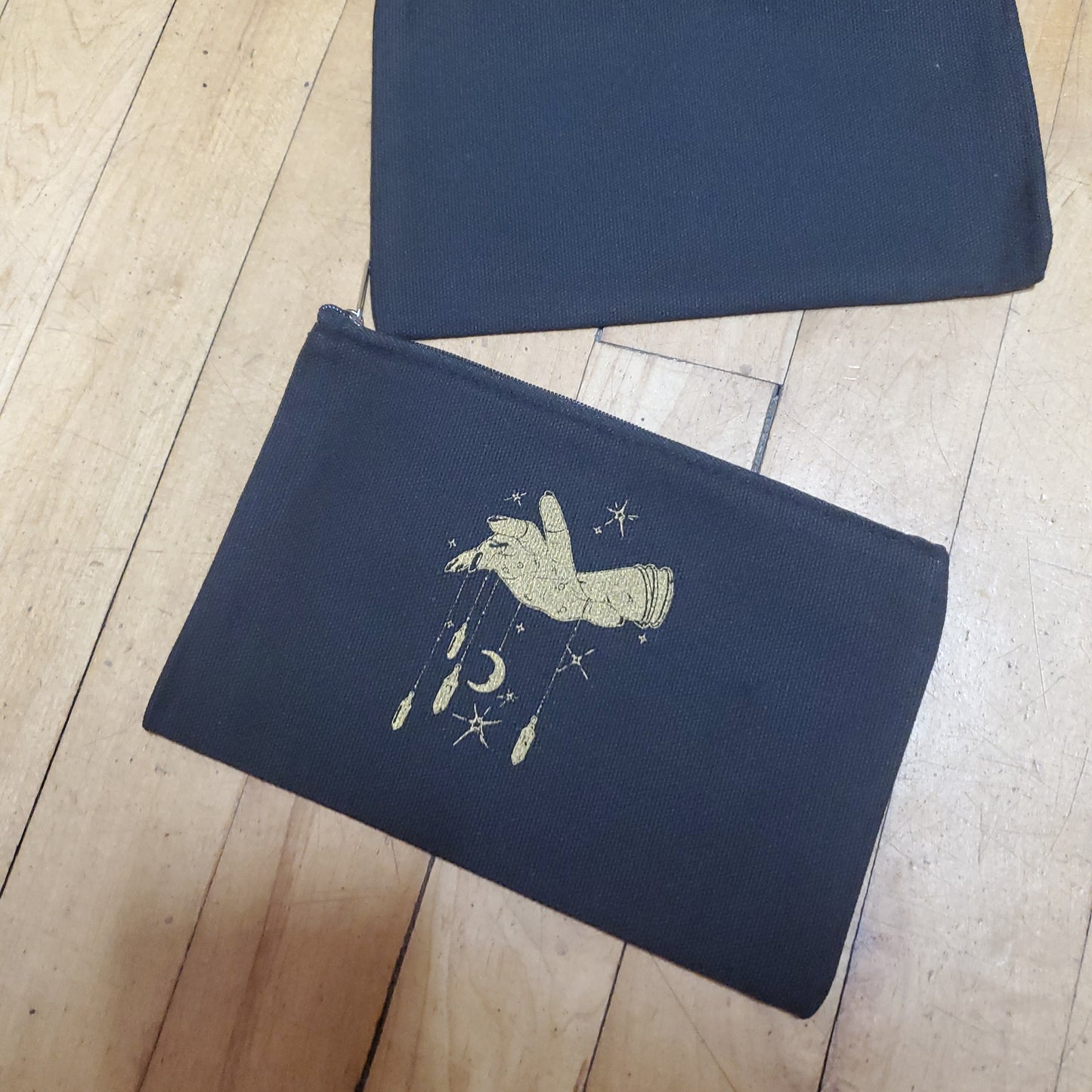 Zippered Tarot Bags - Mystic Hand and Moon