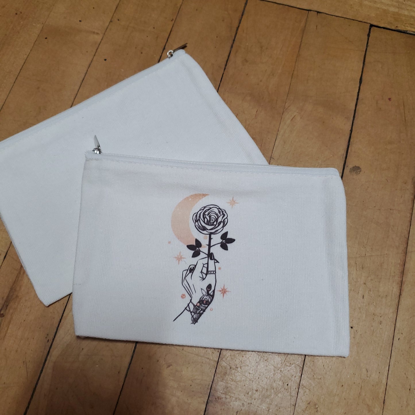 Zippered Tarot Bags - Moon, Hand and Rose