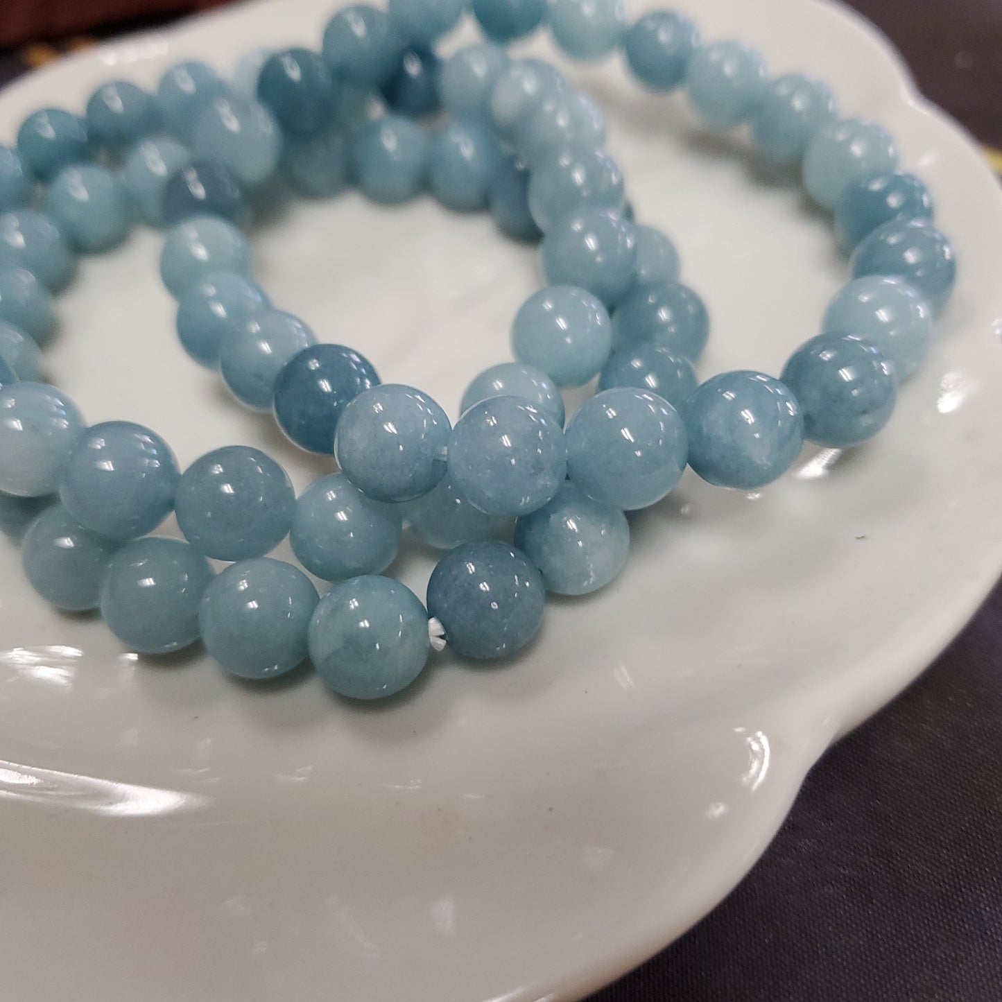 Aquamarine - Bead Bracelet 8mm