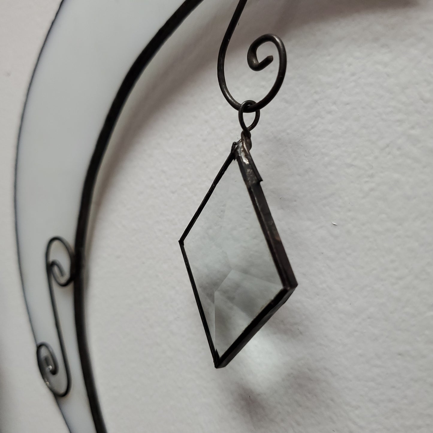 Stainedglass Moon with Star Dangle