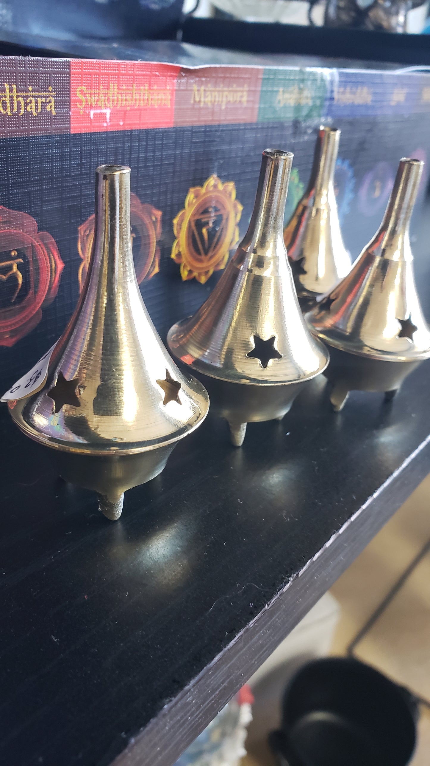 Brass cone incense burner 2 1/4" - Tree Of Life Shoppe