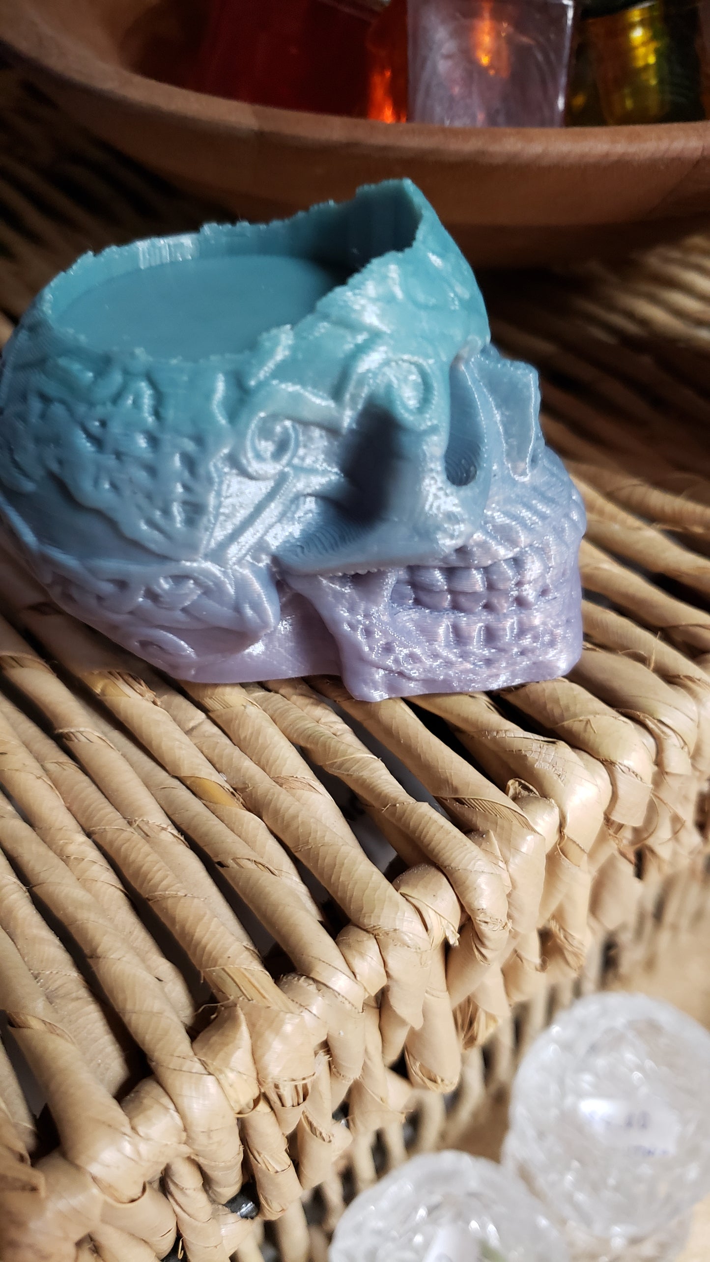Sugar Skull - Tea light and pillar candle holder - Tree Of Life Shoppe