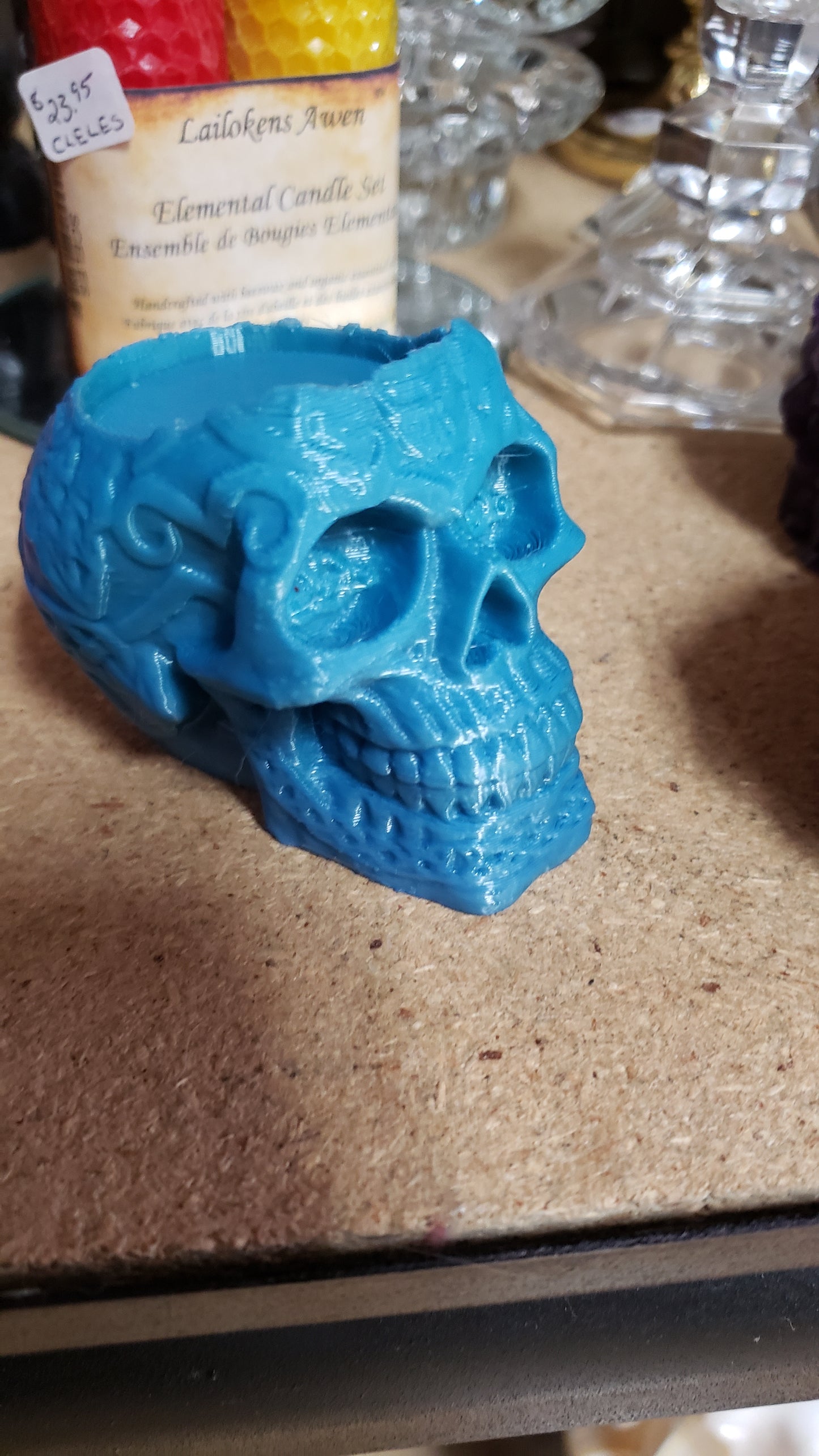 Sugar Skull - Tea light and pillar candle holder - Tree Of Life Shoppe