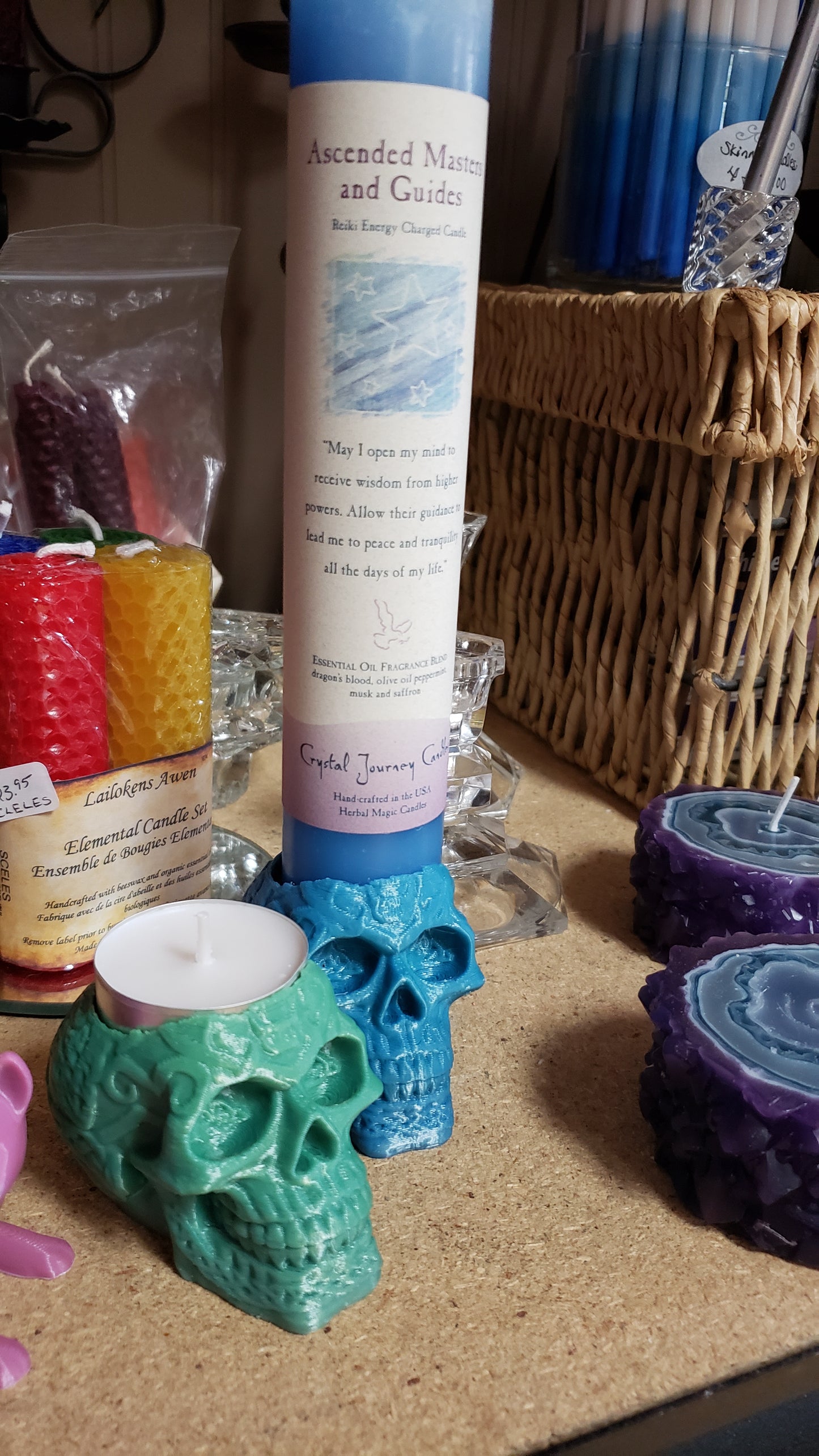 Sugar Skull - Tea light and pillar candle holder - Tree Of Life Shoppe