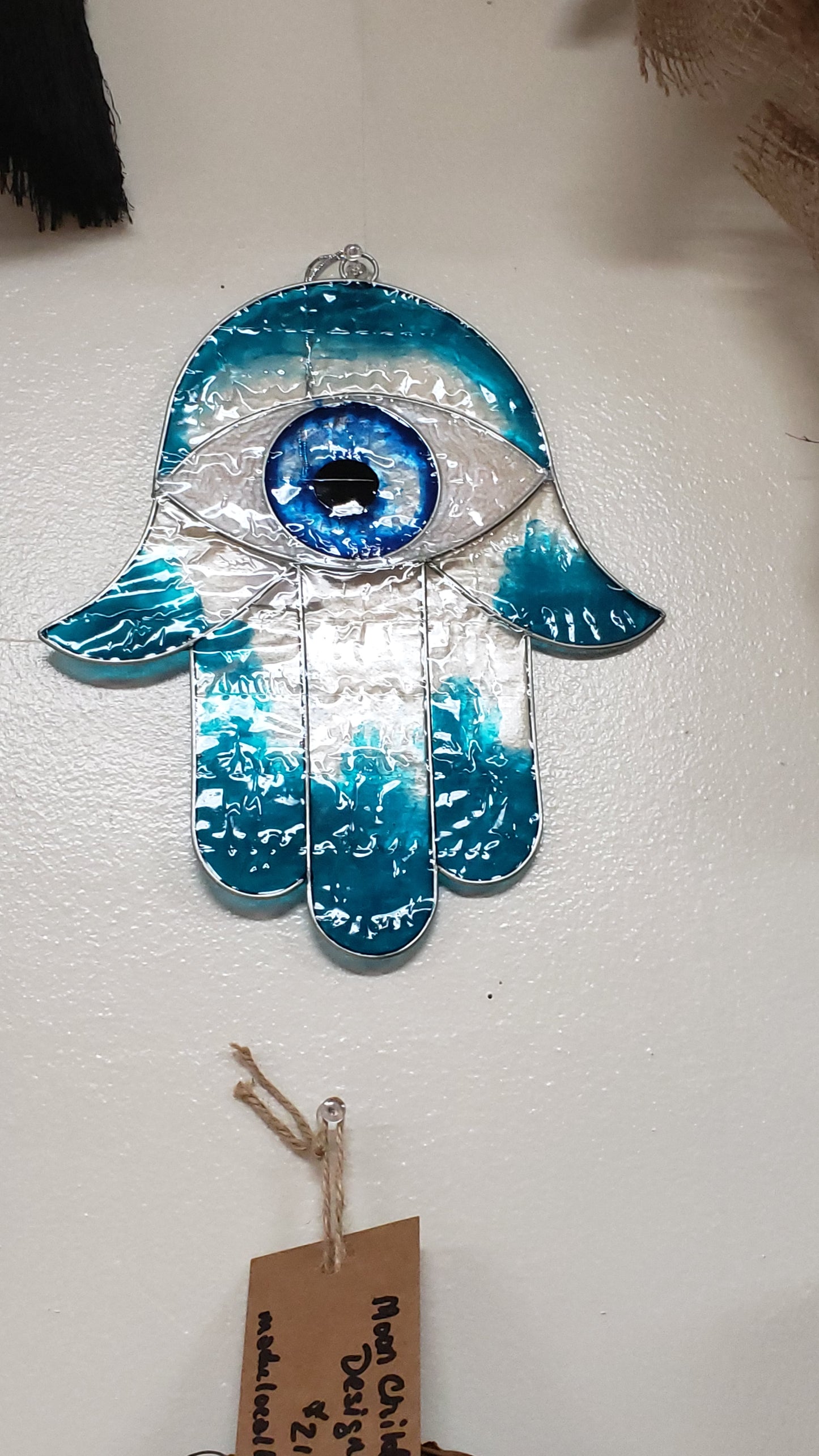 Hamsa with Evil Eye Stainglass Suncatcher - Tree Of Life Shoppe