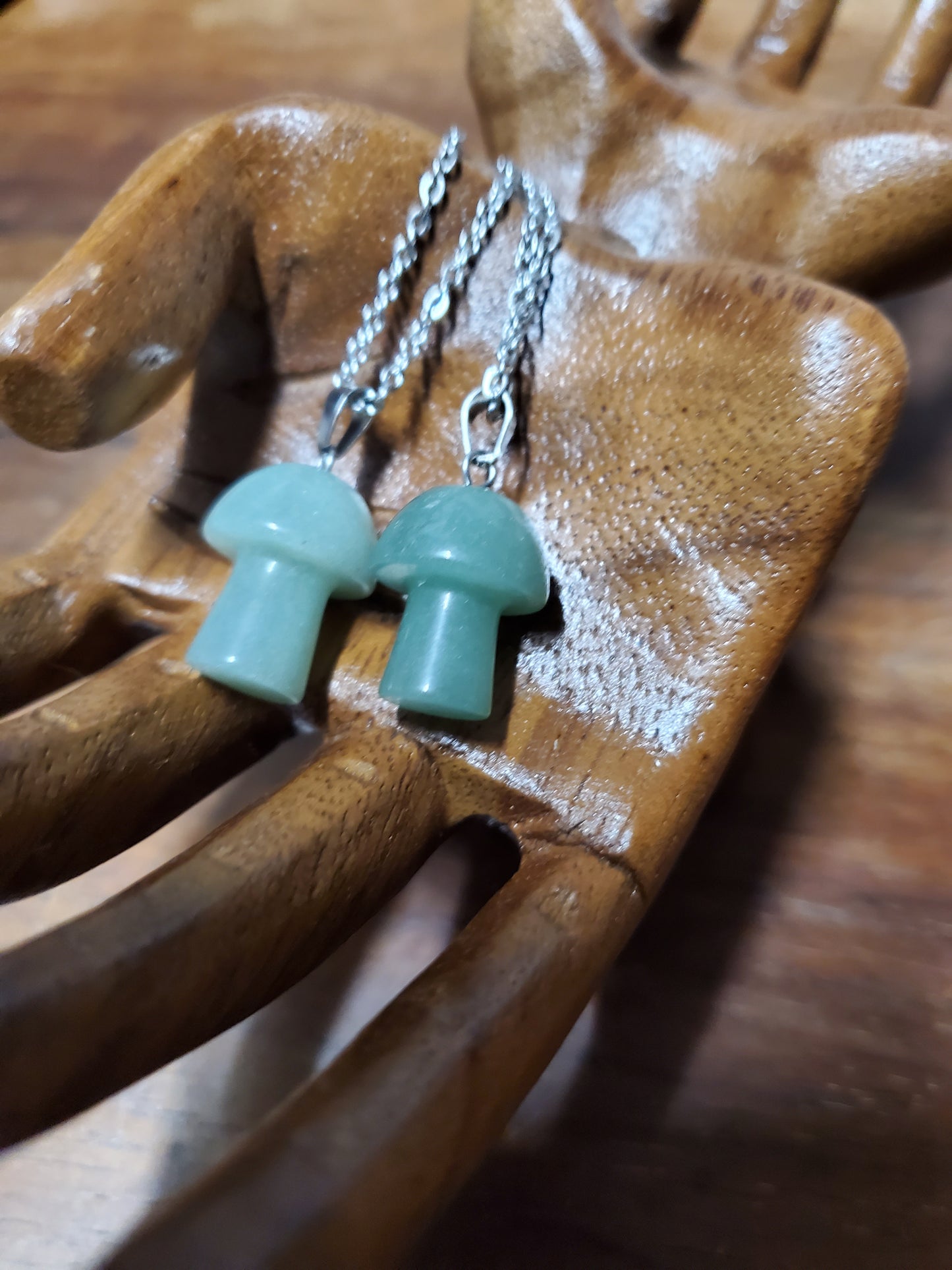 Gemstone Mushroom Necklace