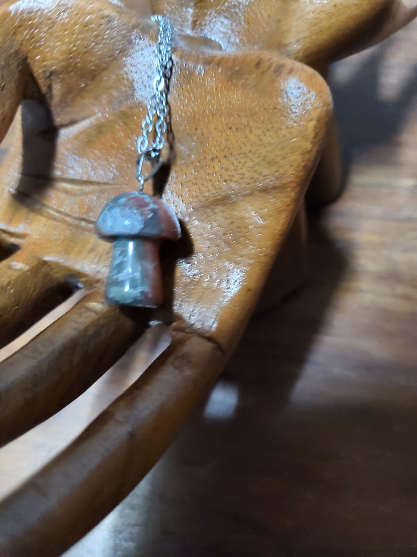 Gemstone Mushroom Necklace