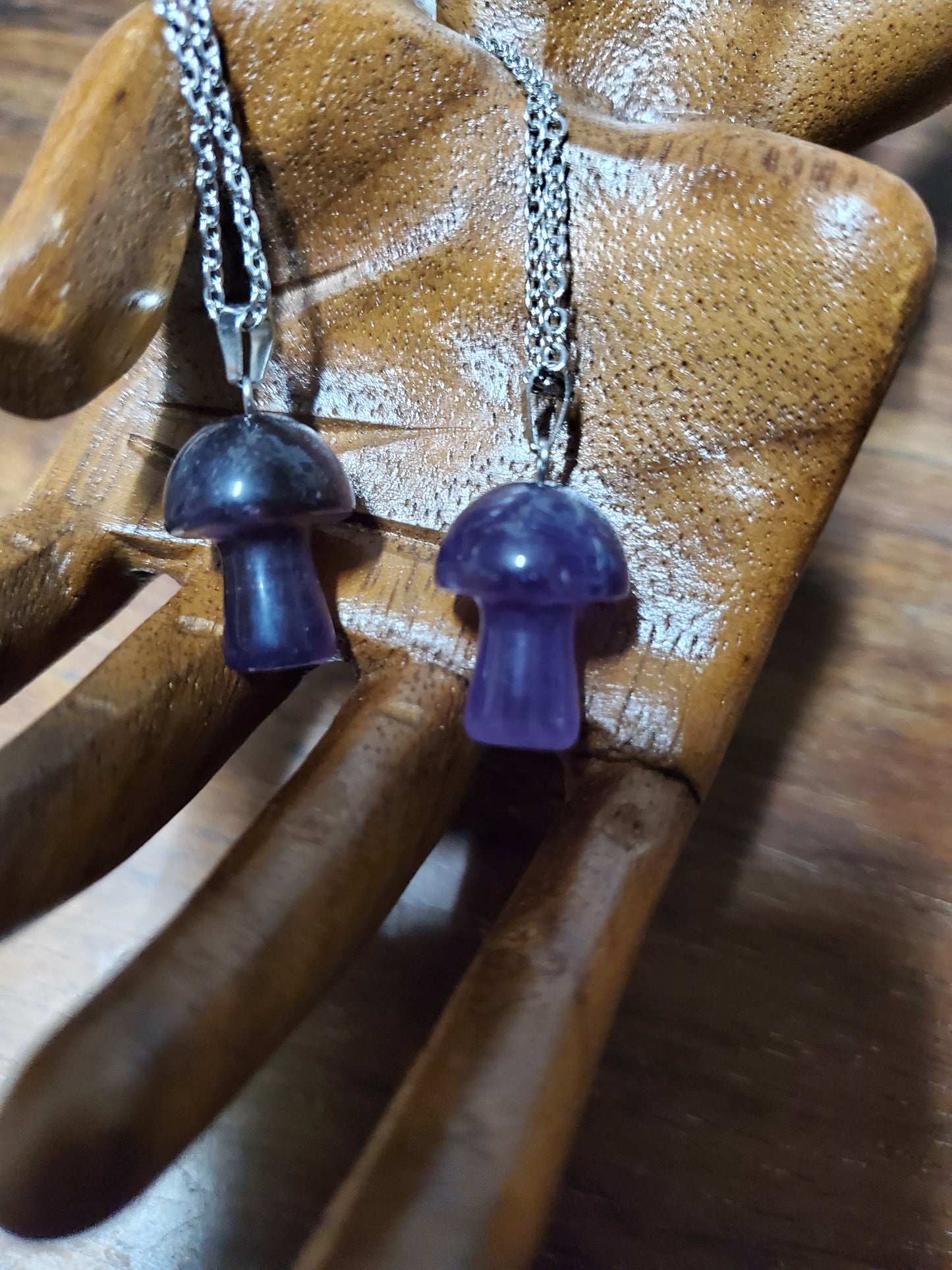 Gemstone Mushroom Necklace