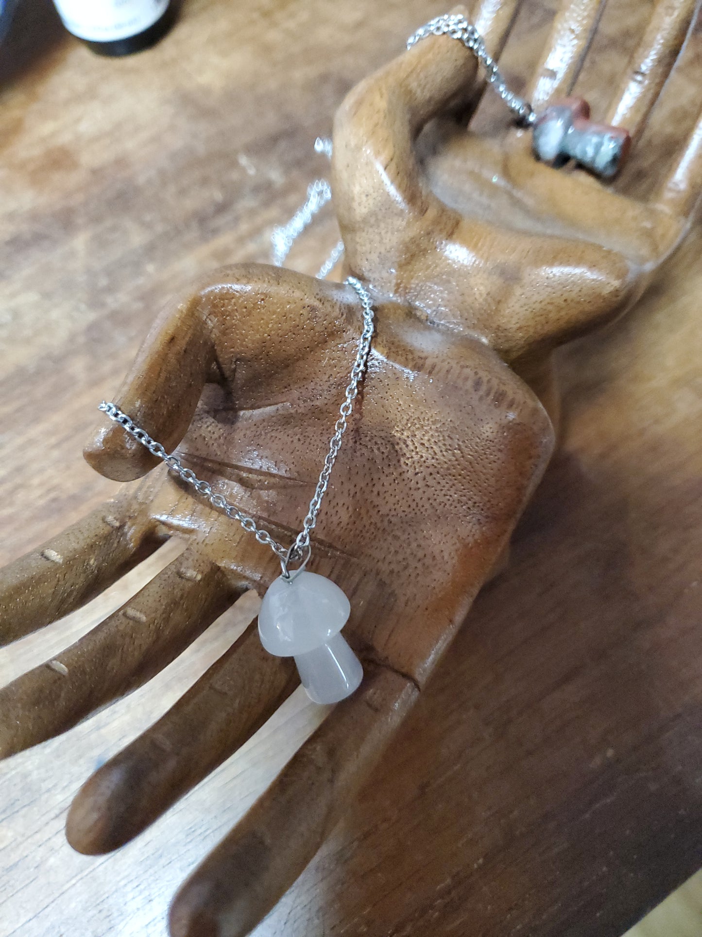 Gemstone Mushroom Necklace