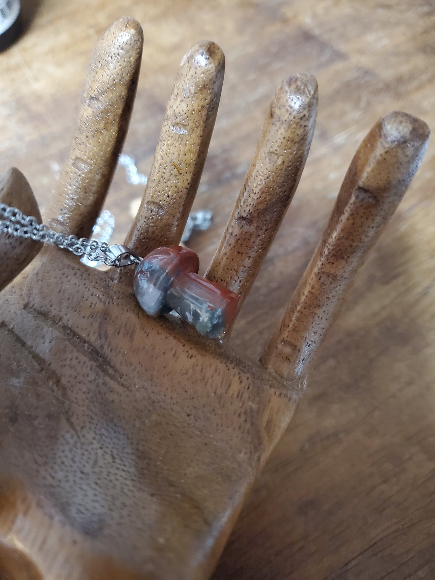 Gemstone Mushroom Necklace