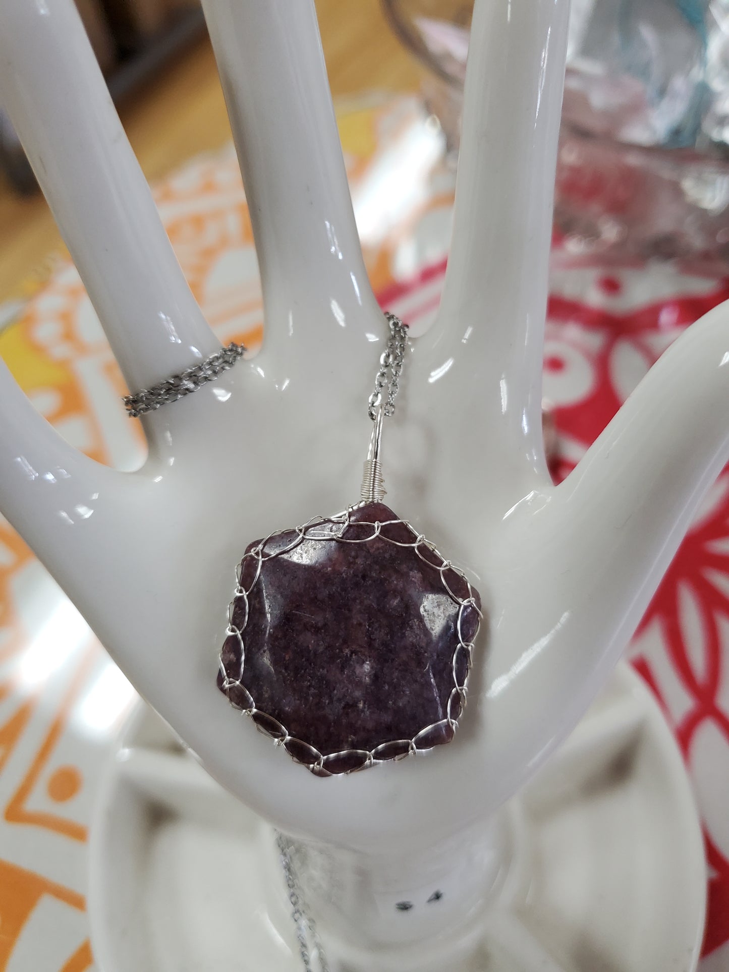 Hexagon Hand Wrapped Crystal Pendants - Varios