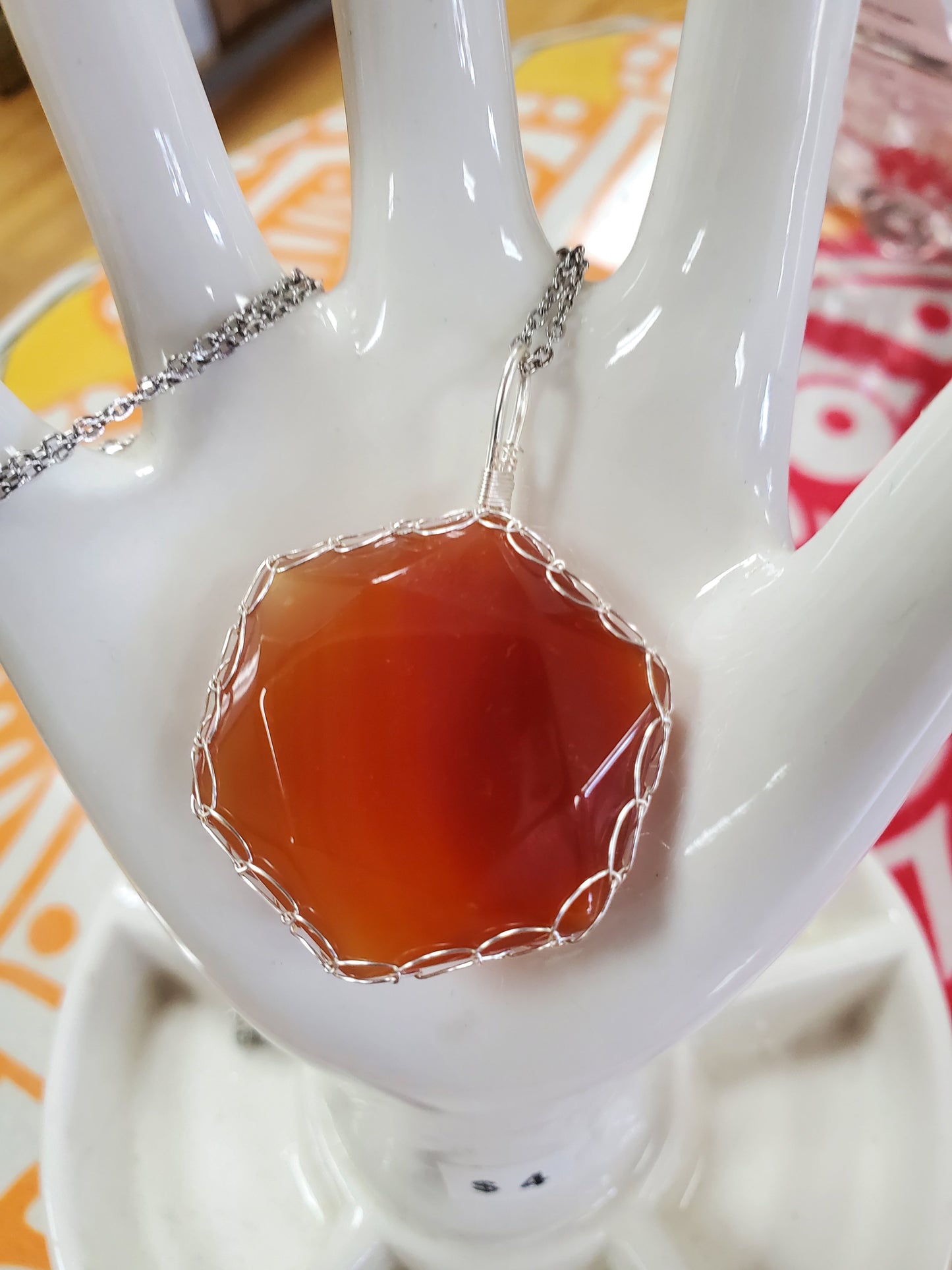 Hexagon Hand Wrapped Crystal Pendants - Varios