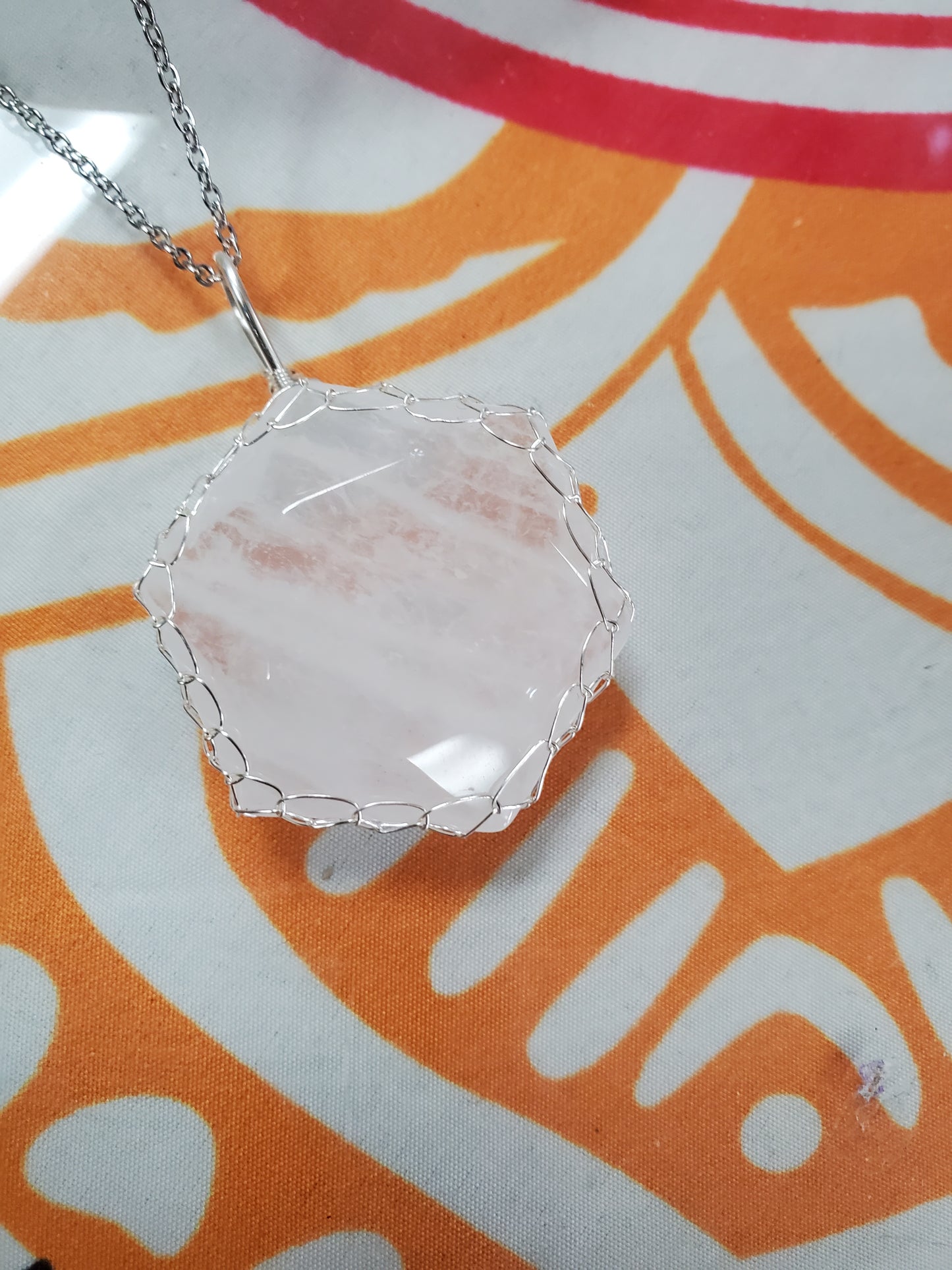 Hexagon Hand Wrapped Crystal Pendants - Varios