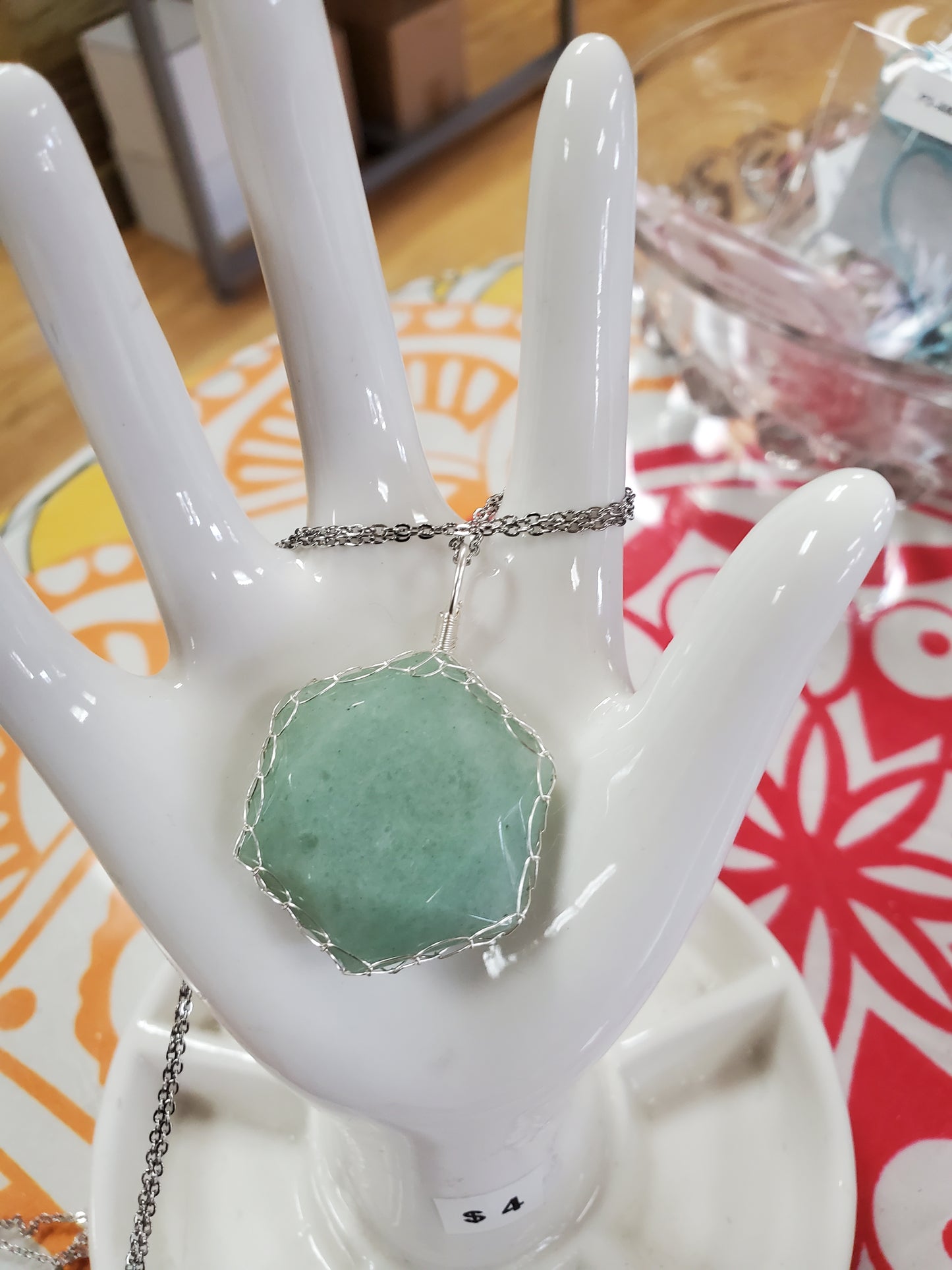 Hexagon Hand Wrapped Crystal Pendants - Varios