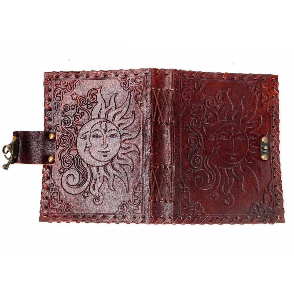 Sun and Moon Leather Journal - Tree Of Life Shoppe