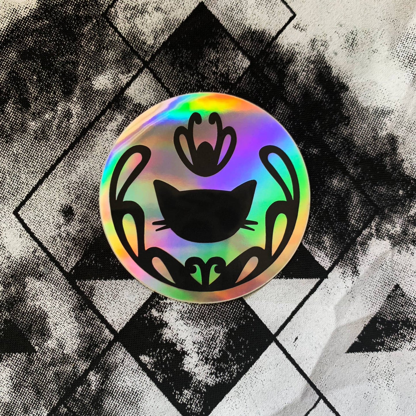 Holographic Spirit Cat Stickers - Set of 2