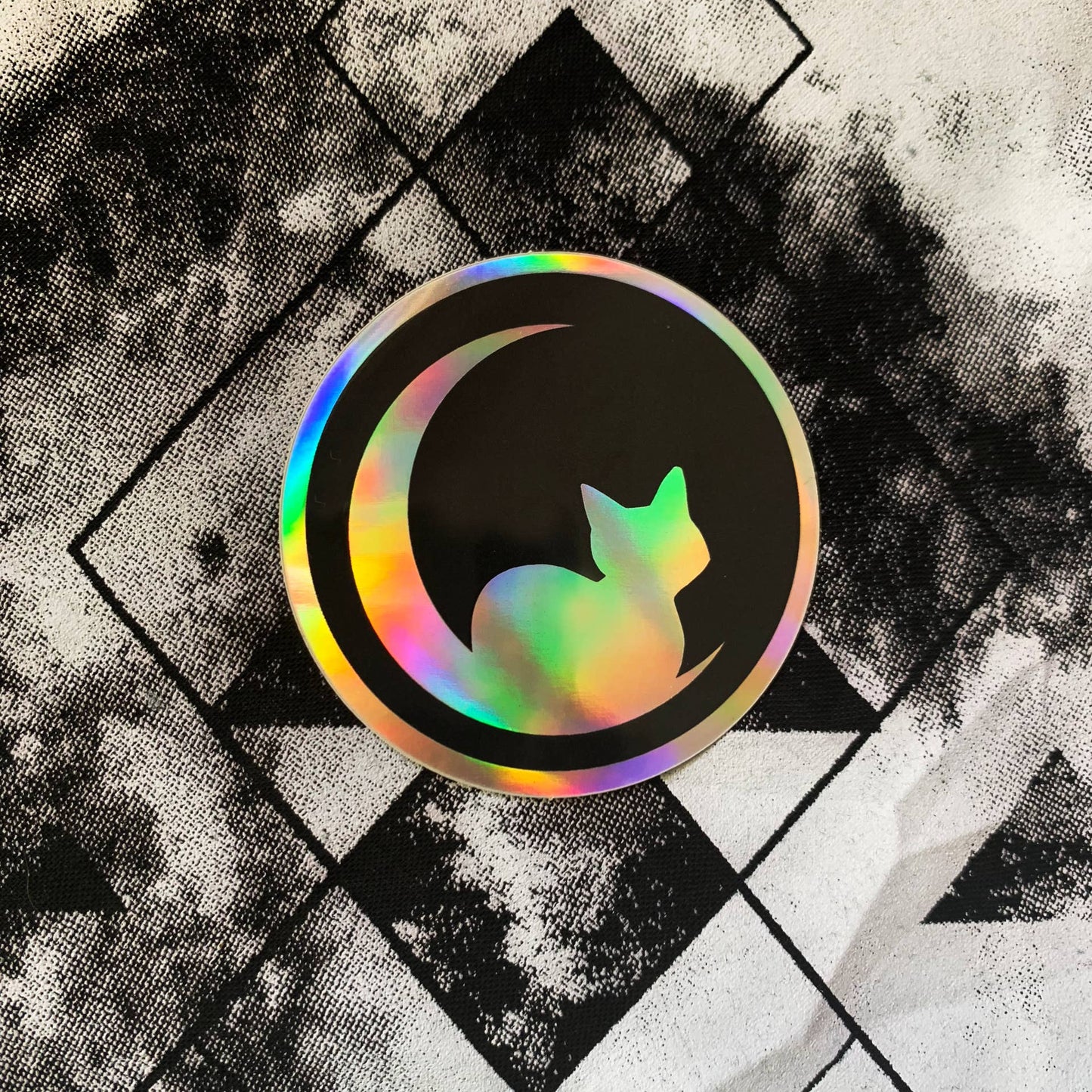 Holographic Spirit Cat Stickers - Set of 2