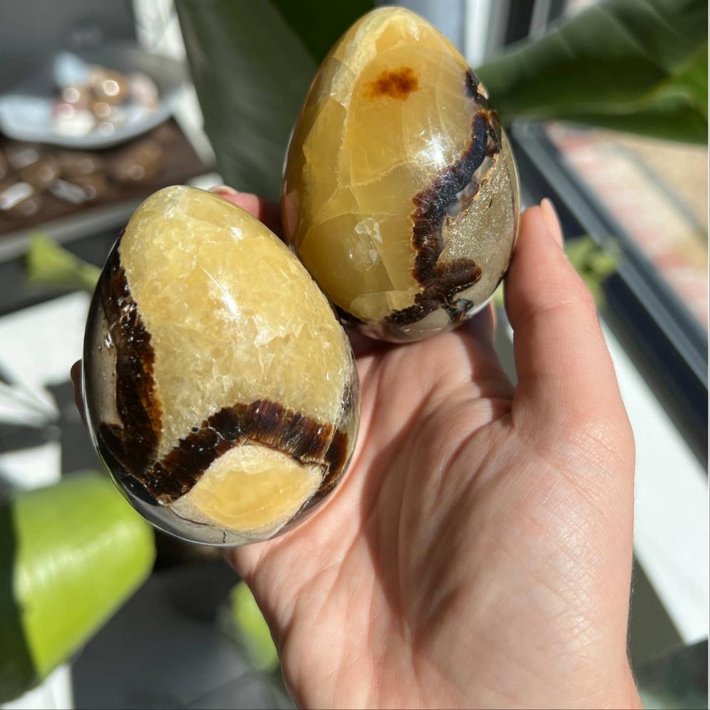 Septarian Crystal Egg