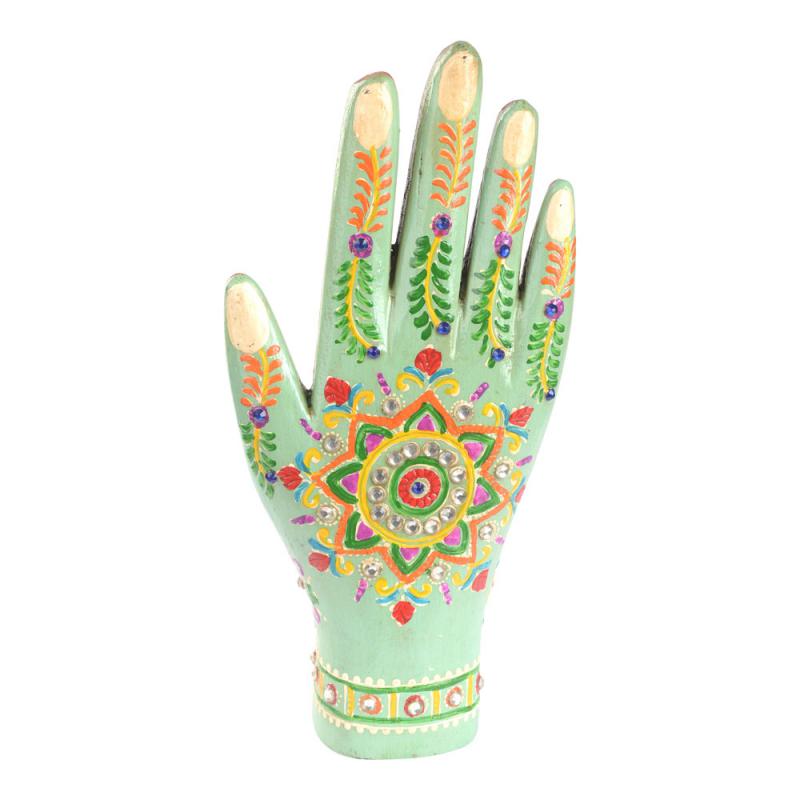 Wooden Paint Hand - Sage - Tree Of Life Shoppe