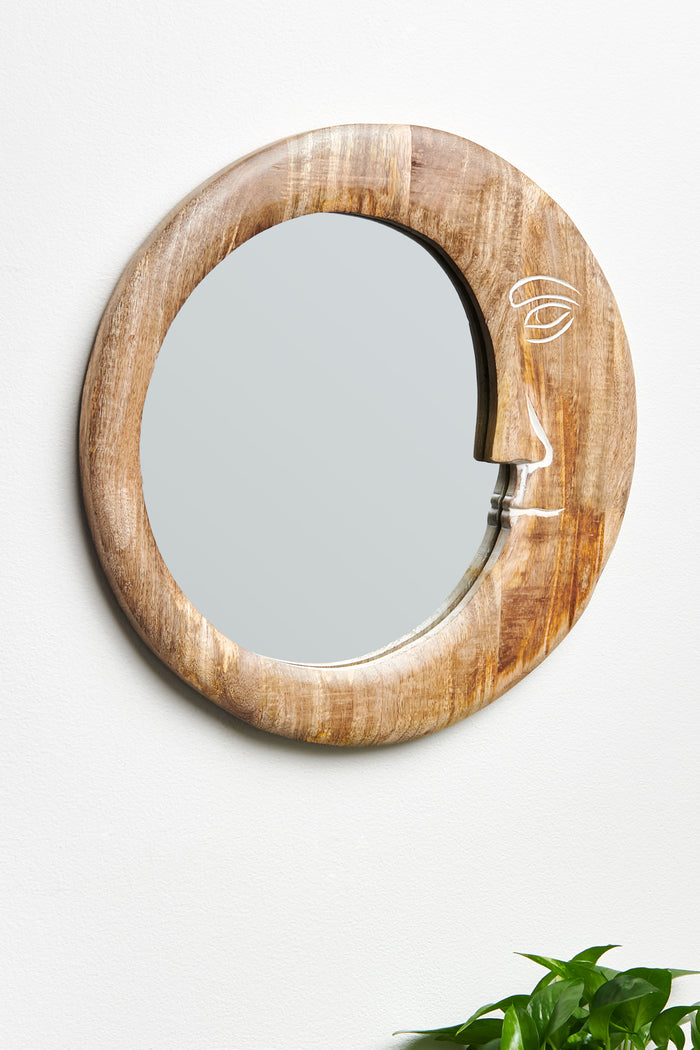 Hand Crafted Mango Moon Mirror