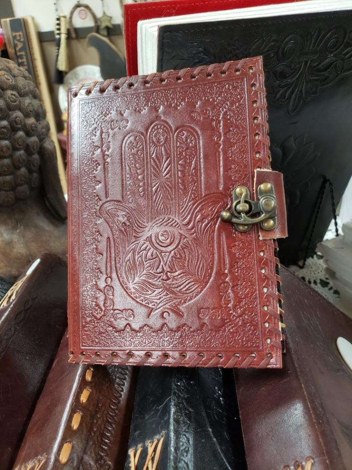 Hamsa Leather Journal - Tree Of Life Shoppe