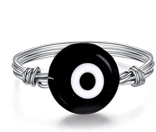 Evil Eye Wire Wrap Rings - Various