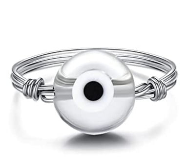 Evil Eye Wire Wrap Rings - Various