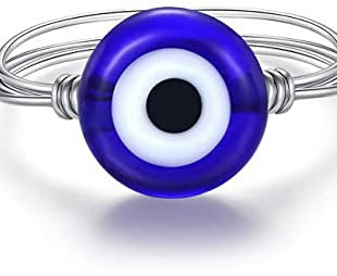 Evil Eye Wire Wrap Rings - Various