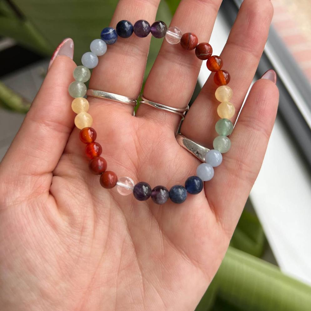 Chakra Beaded Crystal Bracelet