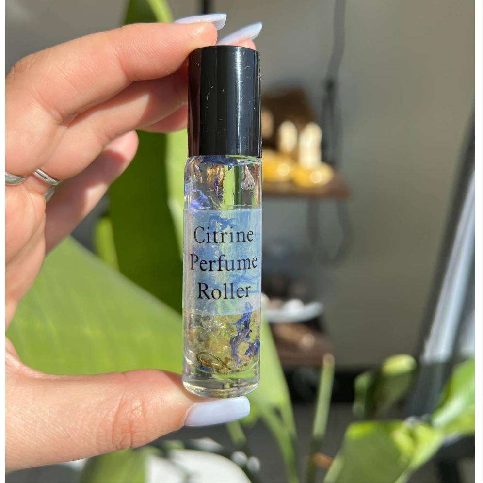 Citrine Crystal Perfume Roller