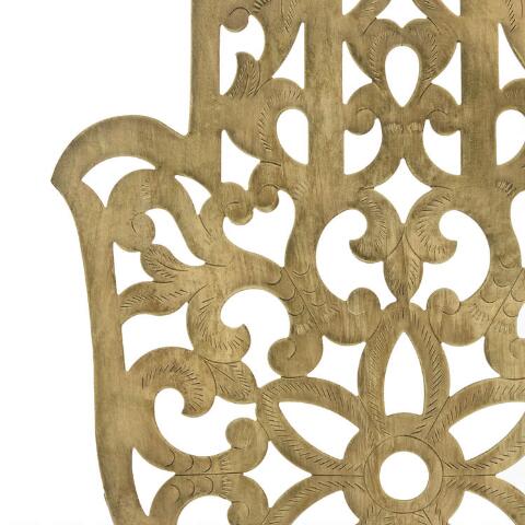 Antique Brass Cutout Hamsa Hand Decor - Tree Of Life Shoppe