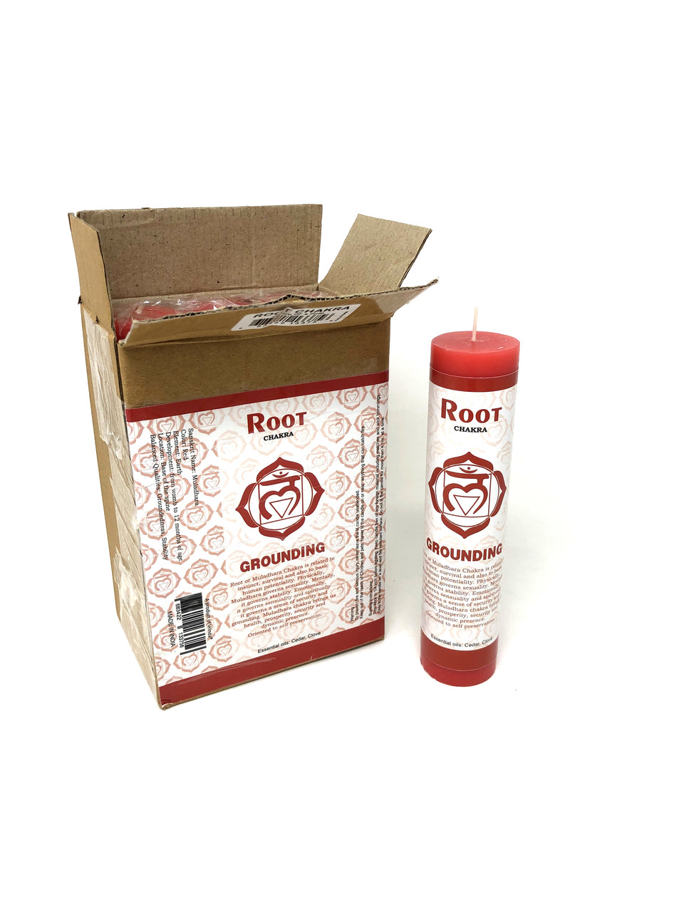 Chakra Scented Pillar Candles- Root 7" - Tree Of Life Shoppe