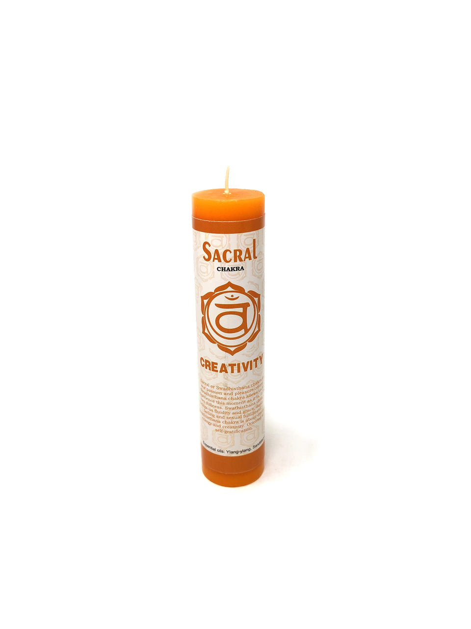 Chakra Scented Pillar Candles- Sacral 7" - Tree Of Life Shoppe