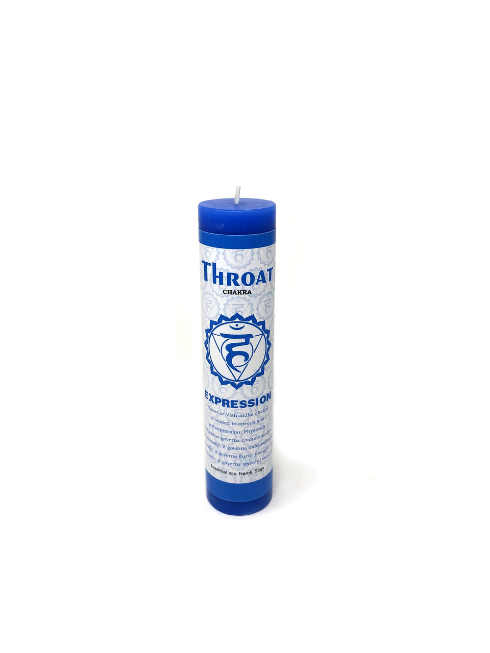 Chakra Scented Pillar Candles- Throat 7" - Tree Of Life Shoppe