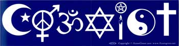 Coexist, bumper sticker - Tree Of Life Shoppe