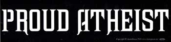 Proud Atheist, bumper sticker - Tree Of Life Shoppe