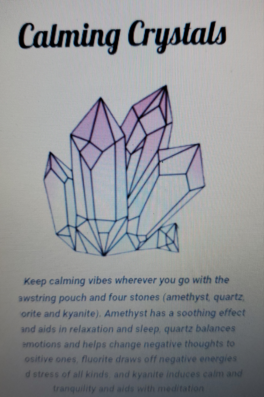 Calming Crystals and Pouch Set