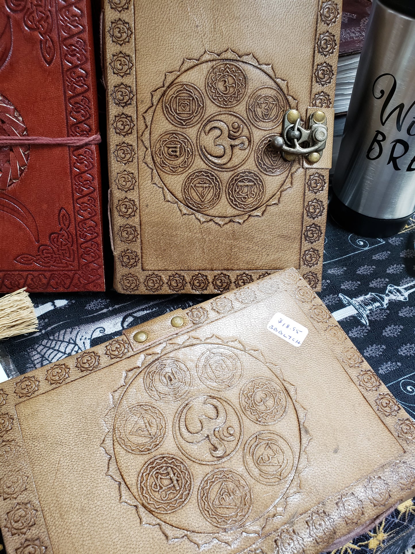 Chakra Embossed Leather Journal With Latch - Tree Of Life Shoppe