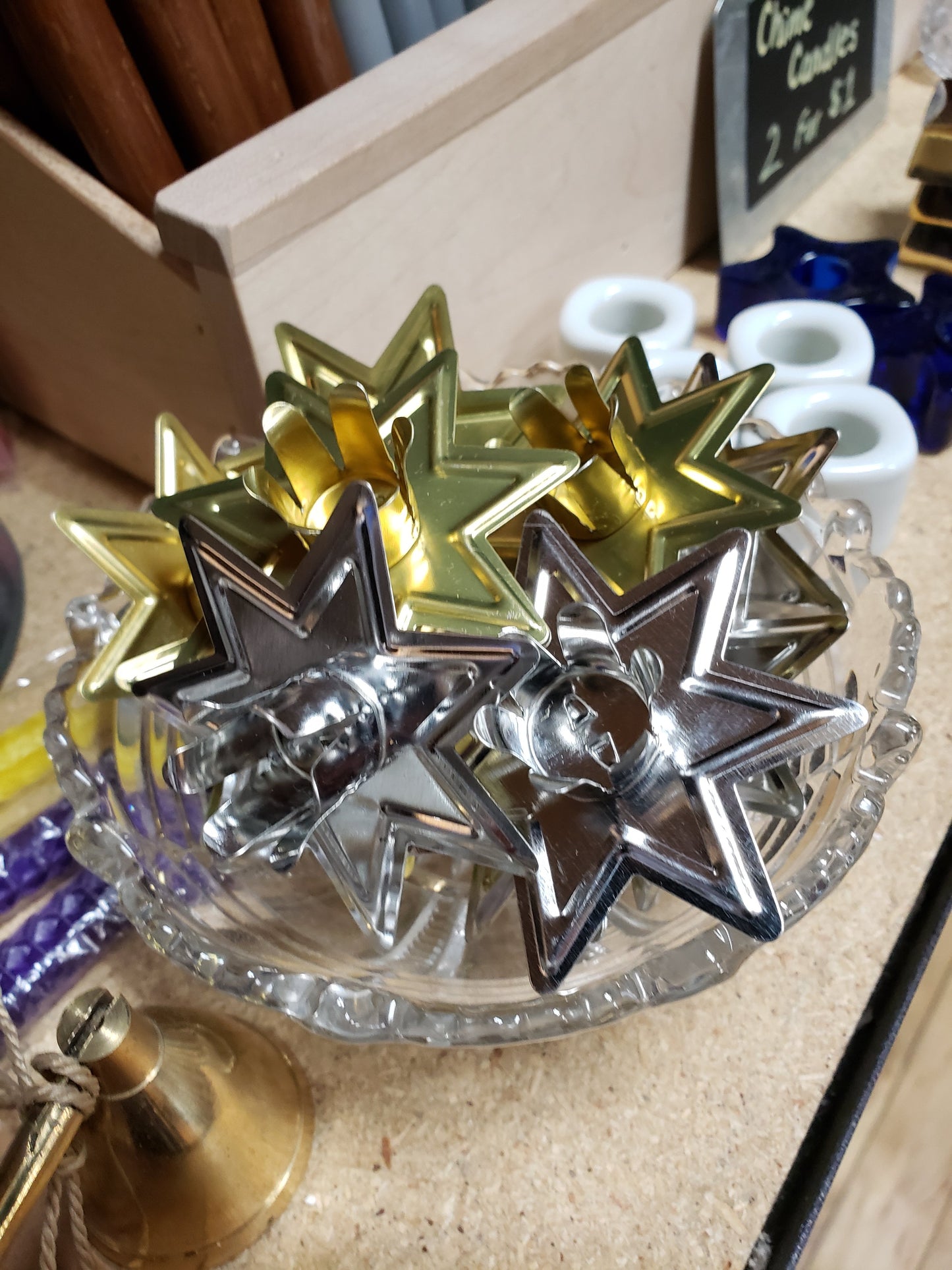 Fairy Star Chime Candle Holder - Gold and Silver - Tree Of Life Shoppe