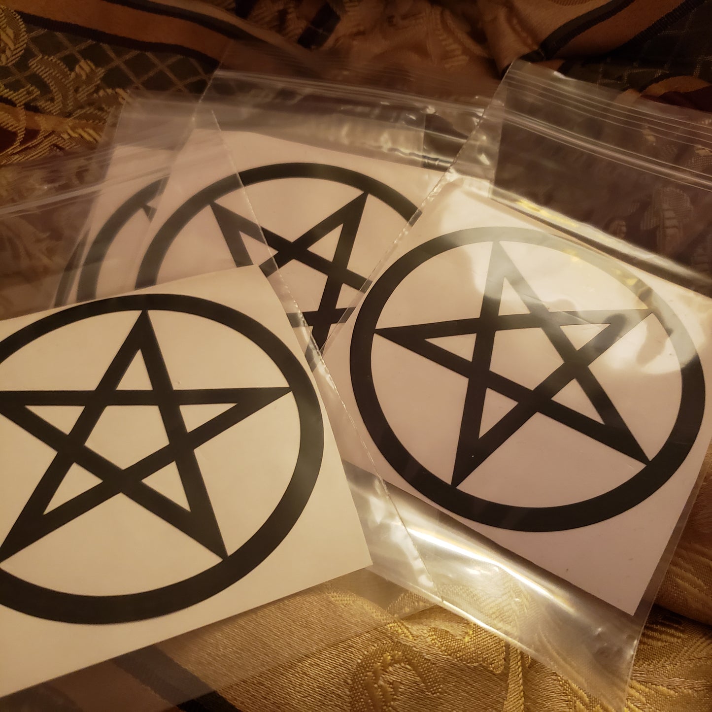 Black Pentacle / Pentagram Sticker / Decal 3 1/2 inches - Tree Of Life Shoppe