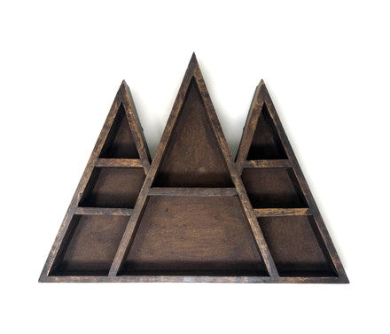 Wooden Wall Rack /shelf 3 Peaks approx. 16"